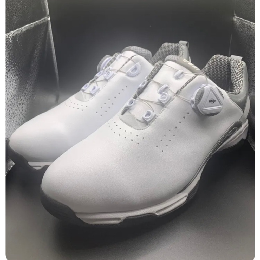 New PGM Fitgo Rotating Buckle Men Golf Shoes Waterproof Sport Anti-slip Footwear